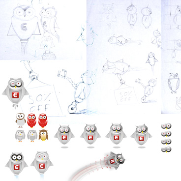 Eletra Futuro, mascote da Eletrocell.com Aqui a Eletra estava nascendo. Adoro desenhar. Rafs, vetorização e concepção.